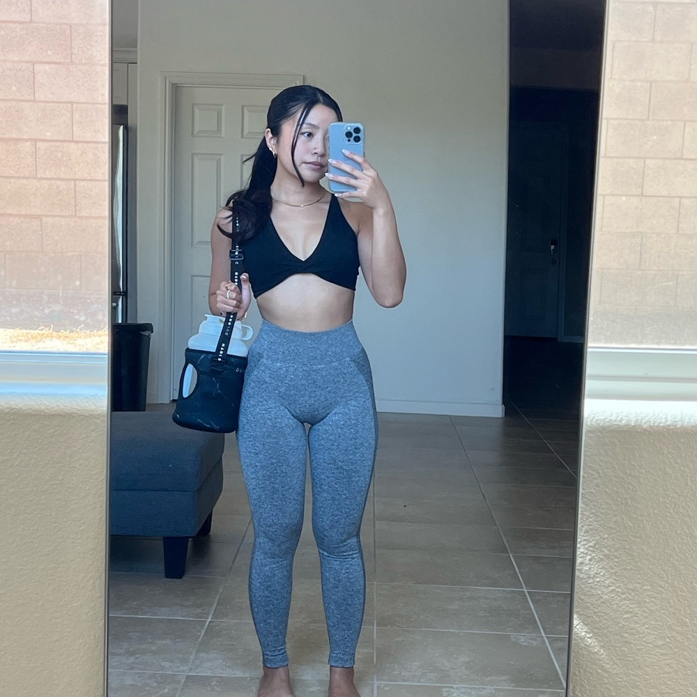 Gymshark Flex High Waisted Leggings - Charcoal Marl - Picture 4 of 4